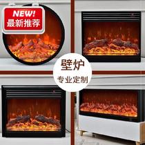 Electric 13 TV cabinet fireplace European charcoal fire atmospheric fire custom glass energy-saving ktv atomized heater round 2