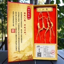 The way to make up the long white mountain ginseng gift box Northeast ginseng Wild mountain ginseng Forest ginseng specialty tonic Mountain ginseng Lingyang ginseng