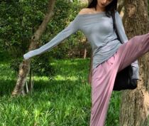 Rain Cols original homemade uncorngled shoulder - long sleeve super thin T - shirt pushed angrily