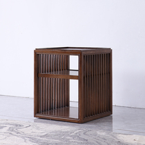 Modern new Chinese leftover Chinese style small tea table with partition corner cabinet solid wood square a few living room sofa edge a few