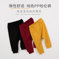 Baby childrens autumn pants Chunbao big PP stretch winter leggings knot pants wear sports trousers