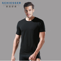 German Shuja Lingerie Summer Thin cotton Modale mens round collar short sleeve blouse pro-skin sweatshirt T-shirt