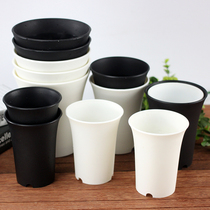 Resin Vientiane pot fleshy old pile plant flower plastic frosted flowerpot thickened round mouth high waist small black square p539