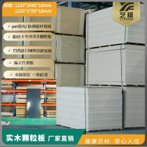 Factory direct PET high light solid wood particle board 18mm environmental protection E 0 level moisture-proof cabinet wardrobe door custom