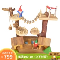 Australian handmade childrens educational early education wooden house doll house toy set up toy scene construction