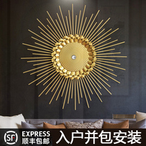 Light luxury pendant wrought iron background porch Wall creative wall metal sun glasses living room wall decoration restaurant