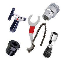 Stainless steel bicycle repair tool set Mountain bike repair chain cutter repair flywheel central shaft disassembly and installation