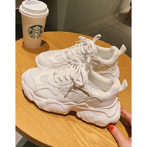 Daddy shoes womens ins tide white Net red thick bottom students Joker small white shoes increased casual mesh sneakers women