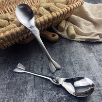 Export single-product mermaid-shaped spoon 304 stainless steel spoon mixed rice spoon 18-10 creative watermelon spoon