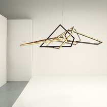 Postmodern light luxury chandelier living room lamp designer creative art villa dining room lamp Nordic minimalist line chandelier