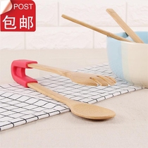 Silicone food clip dedicated simple wood bamboo clip windproof oven daily necessities snacks household barbecue non-slip
