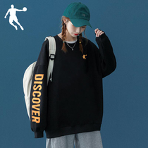 Jordan Gears Girl Winter New Round-collar Head Black Leisure Top Down Games