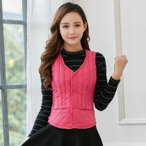 Autumn and winter light down cotton waistcoat liner ladies short close-fitting small waistcoat slim warm wear vest