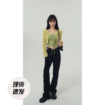 Aunt Barbie High Waist Straight Drum Jeans Early Spring Women Dress New High Street Chains Pants Casual Loose Broadlegged Pants