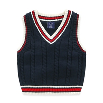 l spring and summer 2020 Boys v-neck sweater Tong children knitted wool vest children boys wool vest baby