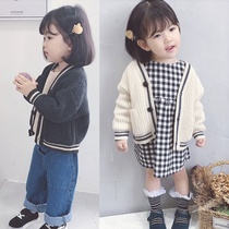 Male and female sweaters cardiovert 2021 new baby children needles weaters jacket baby spring autumn hair line clothes foreign air