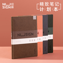 nusign New York Sai notebook skin notebook a5 Notebook thick notebook business black leather work book office simple diary literature portable small ins retro small book