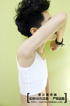 Biku tie chest les short sleeveless white solid color bandage underwear vest adhesive hook cos handsome t body shaping top