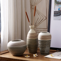 Jingdezhen Vase ornaments ceramic living room flower arrangement home creative Porch restaurant simple pottery pot decoration crafts