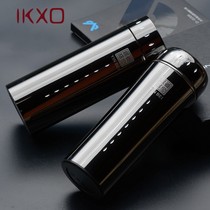 IKXO silver mug S999 pure silver liner insulated cup snowflake silver cup upscale stainless steel water cup mens female tea cup