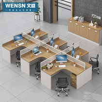 Office furniture Simple modern office desk 46-person screen deck work station staff office desk and chair combination