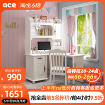 Child Corner Desk Bookshelf Composition Female Boy 1 m Home Solid Wood Middle School Students Study Table Corner L Type Desk