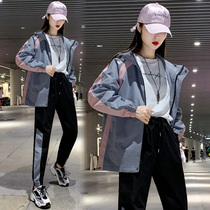 Sportswear Suit Women 2022 Autumn Winter Fashion Tide Cards Fashion New Loose Tooling Casual Wear and clothing Two sets