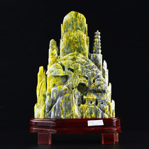 Zen Pavilion rough stone fillet patron stone Wuzhishan natural ornamental stone Qishi handicraft ornaments