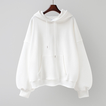 Tide brand Korean version Joker loose short hooded long sleeve sweater womens autumn 2021 New coat casual top