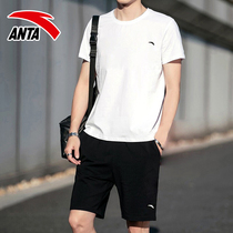 Anta sports suit mens spring and summer 2021 new quick-drying loose breathable short-sleeved shorts two-piece men