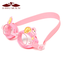 2019 New baby swimming goggles flat HD anti-fog children swimming glasses boys and girls swimming goggles environmental protection