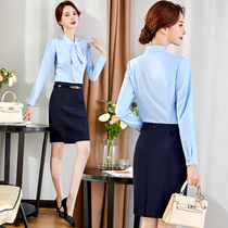 Professional dress goddess fan autumn fashion temperament interview set female OL atomic physics lazy glasses vein