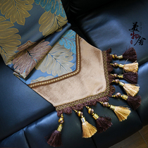 Meiwuoshe blue leaf table flag American European and American style towel European bed flag table flag Nordic suit coffee table flag custom