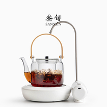 Three-year-old automatic water tea boiler electric pottery furnace silent tea stove heat-resistant glass kettle tea steaming tea steaming tea set