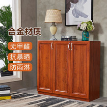 New counter European waterproof aluminum alloy balcony cabinet Locker storage cabinet Sundries shoe cabinet Bay window cabinet