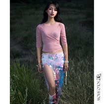 Gorgeous solo show belly dance practice suit 2021 summer new hip towel sequined fishtail skirt belly dance performance suit