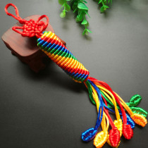 Pure hand diamond knot worker auspicious knot safe knot car hanging pendant auspicious knot turn Jingknot small 26cm yellow