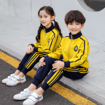 Kindergarten garden clothes spring and autumn Korean version of childrens class clothes Sports teacher customized British style school uniform set for primary school students