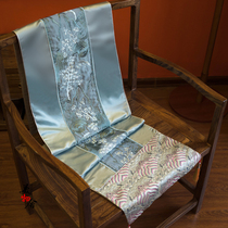 High-end Villa-like Interpanel Table Flag Blue Tea Flag New Chinese Bed Flag Neoclassical Embroidered Tea Table Flag Tea Mat