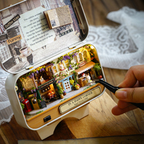 Smart fun house diy cabin box theater Handmade toy house assembly model Creative birthday gift female