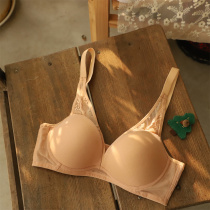 Wang Xiaotaro Korean single daily commute without mark Asian complexion without steel ring bra pure color breathable