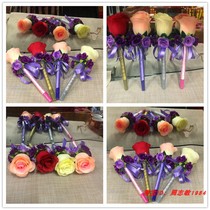 Wedding festive scene supplies cute wedding purple gold and silver toner red pen creative signature pen friend sign pen