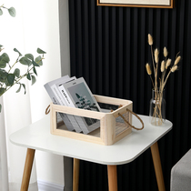 Wooden Box storage box Custom retro solid wood containing box frame Decorative Set Items Supermarket Zero Drinking Water Fruit Wood Frame