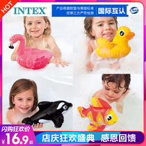 INTEX Cute Animal Bathing Toys Baby Fun Underwater Swimming Inflatable Toys Kids Accompaniment Toys