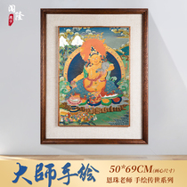 Trespass Hand painted Tangka Yellow finance god Buddha statue hanging painting Tibet old and Tang Pie 5 Lutheran Xuan Xuan Guan Guan Living Room Decoration Painting