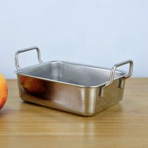 Export Nordic stainless steel 304 square plate rectangular tray deep plate rice fried rice plate plate plate plate canteen