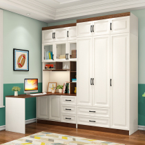 Modern corner computer desk with bookcase Childrens desk Conjoined combined wardrobe Bookshelf study desk integrated locker