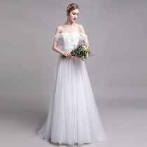 Wedding dress 2021 new mori bride dream simple strapless light wedding dress slim shoulder light gauze skirt go out gauze woman