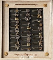 (Tangrabbit Rabbit) Zakka Retro DIY Ornament Accessories Turquoise Bronze Color Antique Styling Pin Decorations