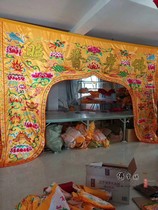 New products Buddha eight auspicious LongMen account Food Hall decorated embroidery temple tables around the tables